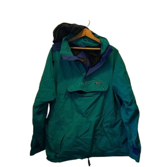 Eddie Bauer Men's Size L 100% Nylon Lined Popover Windbreaker Jacket